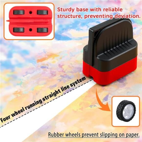 2-Pack Wrapping Paper Cutter with Wheels | Straight Line Gift Wrap - Picture 2 of 7